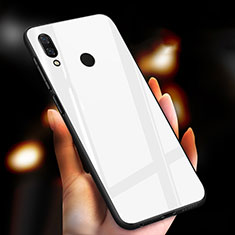 Coque Rebord Contour Silicone et Vitre Miroir Housse Etui M03 pour Huawei Honor 10 Lite Blanc