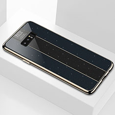 Coque Rebord Contour Silicone et Vitre Miroir Housse Etui M03 pour Samsung Galaxy Note 8 Noir