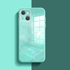 Coque Rebord Contour Silicone et Vitre Miroir Housse Etui M05 pour Apple iPhone 13 Mini Vert