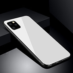 Coque Rebord Contour Silicone et Vitre Miroir Housse Etui pour Apple iPhone 11 Pro Blanc