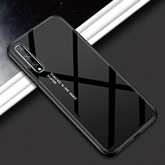 Coque Rebord Contour Silicone et Vitre Miroir Housse Etui pour Huawei Enjoy 10S Noir