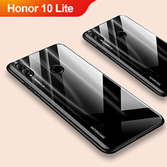 Coque Rebord Contour Silicone et Vitre Miroir Housse Etui pour Huawei Honor 10 Lite Noir