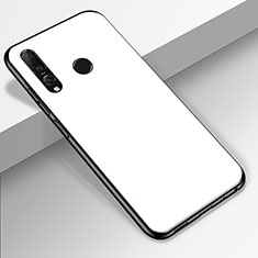 Coque Rebord Contour Silicone et Vitre Miroir Housse Etui pour Huawei Honor 20i Blanc