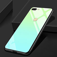 Coque Rebord Contour Silicone et Vitre Miroir Housse Etui pour Huawei Honor 9 Lite Vert
