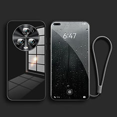 Coque Rebord Contour Silicone et Vitre Miroir Housse Etui pour Huawei Honor Magic5 Pro 5G Noir