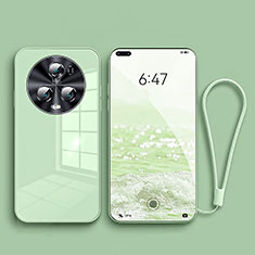 Coque Rebord Contour Silicone et Vitre Miroir Housse Etui pour Huawei Honor Magic5 Pro 5G Vert