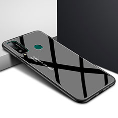 Coque Rebord Contour Silicone et Vitre Miroir Housse Etui pour Huawei Honor Play4T Noir