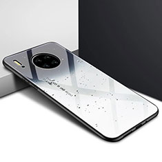 Coque Rebord Contour Silicone et Vitre Miroir Housse Etui pour Huawei Mate 30 5G Gris