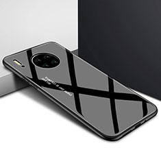 Coque Rebord Contour Silicone et Vitre Miroir Housse Etui pour Huawei Mate 30 5G Noir