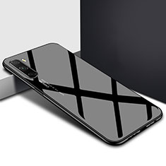 Coque Rebord Contour Silicone et Vitre Miroir Housse Etui pour Huawei Mate 40 Lite 5G Noir