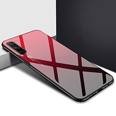 Coque Rebord Contour Silicone et Vitre Miroir Housse Etui pour Huawei Mate 40 Lite 5G Rouge