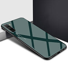 Coque Rebord Contour Silicone et Vitre Miroir Housse Etui pour Huawei Mate 40 Lite 5G Vert Nuit