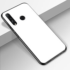 Coque Rebord Contour Silicone et Vitre Miroir Housse Etui pour Huawei P Smart+ Plus (2019) Blanc