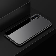 Coque Rebord Contour Silicone et Vitre Miroir Housse Etui pour Huawei P30 Pro New Edition Noir