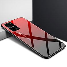 Coque Rebord Contour Silicone et Vitre Miroir Housse Etui pour OnePlus 8T 5G Rouge