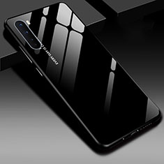 Coque Rebord Contour Silicone et Vitre Miroir Housse Etui pour OnePlus Nord Noir