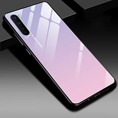 Coque Rebord Contour Silicone et Vitre Miroir Housse Etui pour OnePlus Nord Rose