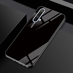 Coque Rebord Contour Silicone et Vitre Miroir Housse Etui pour Realme X50m 5G Noir