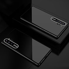 Coque Rebord Contour Silicone et Vitre Miroir Housse Etui pour Samsung Galaxy Note 10 Plus 5G Noir