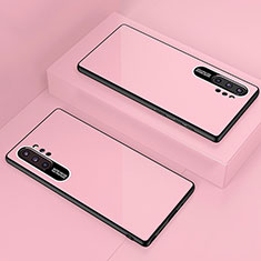 Coque Rebord Contour Silicone et Vitre Miroir Housse Etui pour Samsung Galaxy Note 10 Plus Or Rose