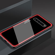 Coque Rebord Contour Silicone et Vitre Miroir Housse Etui pour Samsung Galaxy S10 5G SM-G977B Rose