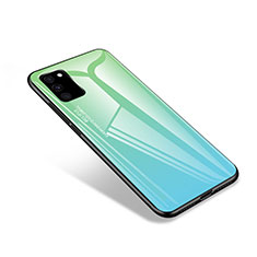 Coque Rebord Contour Silicone et Vitre Miroir Housse Etui pour Samsung Galaxy S20 FE (2022) 5G Vert