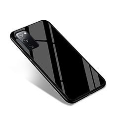 Coque Rebord Contour Silicone et Vitre Miroir Housse Etui pour Samsung Galaxy S20 FE 4G Noir