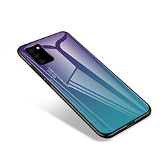 Coque Rebord Contour Silicone et Vitre Miroir Housse Etui pour Samsung Galaxy S20 FE 4G Violet
