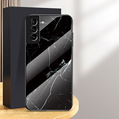 Coque Rebord Contour Silicone et Vitre Miroir Housse Etui pour Samsung Galaxy S24 Plus 5G Noir