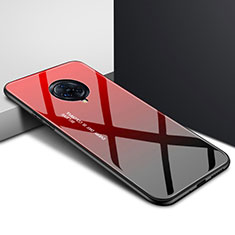 Coque Rebord Contour Silicone et Vitre Miroir Housse Etui pour Vivo Nex 3 5G Rouge