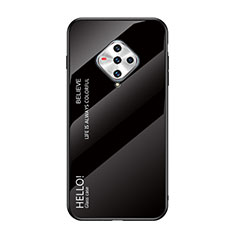 Coque Rebord Contour Silicone et Vitre Miroir Housse Etui pour Vivo X50e 5G Noir