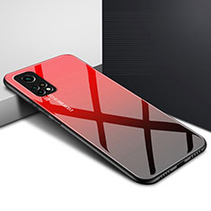 Coque Rebord Contour Silicone et Vitre Miroir Housse Etui pour Xiaomi Mi 10T 5G Rouge