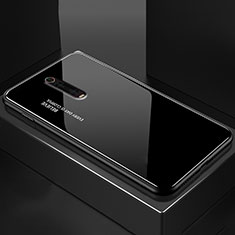 Coque Rebord Contour Silicone et Vitre Miroir Housse Etui pour Xiaomi Mi 9T Noir