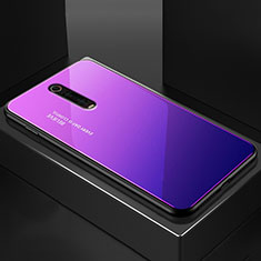 Coque Rebord Contour Silicone et Vitre Miroir Housse Etui pour Xiaomi Mi 9T Pro Violet