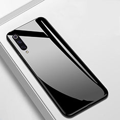Coque Rebord Contour Silicone et Vitre Miroir Housse Etui pour Xiaomi Mi A3 Noir