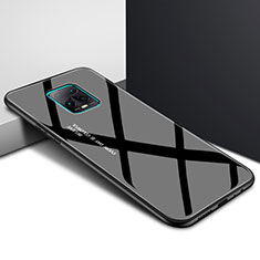 Coque Rebord Contour Silicone et Vitre Miroir Housse Etui pour Xiaomi Redmi 10X 5G Noir