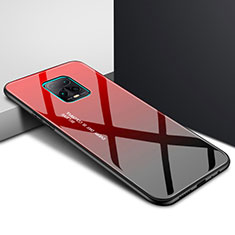 Coque Rebord Contour Silicone et Vitre Miroir Housse Etui pour Xiaomi Redmi 10X 5G Rouge