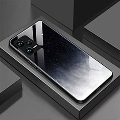 Coque Rebord Contour Silicone et Vitre Miroir Housse Etui pour Xiaomi Redmi Note 12 5G Gris Fonce