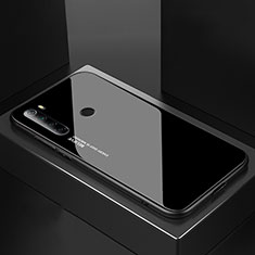 Coque Rebord Contour Silicone et Vitre Miroir Housse Etui pour Xiaomi Redmi Note 8 Noir