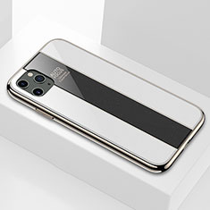 Coque Rebord Contour Silicone et Vitre Miroir Housse Etui T01 pour Apple iPhone 11 Pro Max Blanc