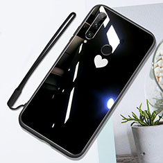 Coque Rebord Contour Silicone et Vitre Miroir Housse Etui T01 pour Huawei Honor 20 Lite Noir