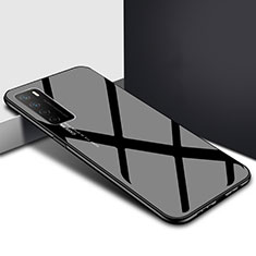 Coque Rebord Contour Silicone et Vitre Miroir Housse Etui T01 pour Huawei Honor Play4 5G Noir