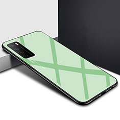 Coque Rebord Contour Silicone et Vitre Miroir Housse Etui T01 pour Huawei Honor Play4 5G Pastel Vert