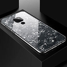 Coque Rebord Contour Silicone et Vitre Miroir Housse Etui T01 pour Huawei Mate 20 Noir