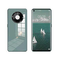 Coque Rebord Contour Silicone et Vitre Miroir Housse Etui T01 pour Huawei Mate 40 Vert