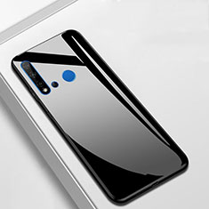 Coque Rebord Contour Silicone et Vitre Miroir Housse Etui T01 pour Huawei Nova 5i Noir