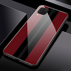 Coque Rebord Contour Silicone et Vitre Miroir Housse Etui T01 pour Huawei Nova 6 SE Rouge