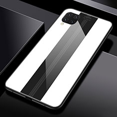 Coque Rebord Contour Silicone et Vitre Miroir Housse Etui T01 pour Huawei Nova 7i Blanc