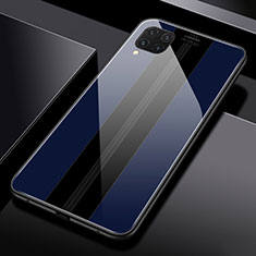 Coque Rebord Contour Silicone et Vitre Miroir Housse Etui T01 pour Huawei Nova 7i Bleu