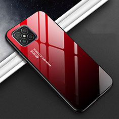 Coque Rebord Contour Silicone et Vitre Miroir Housse Etui T01 pour Huawei Nova 8 SE 5G Rouge